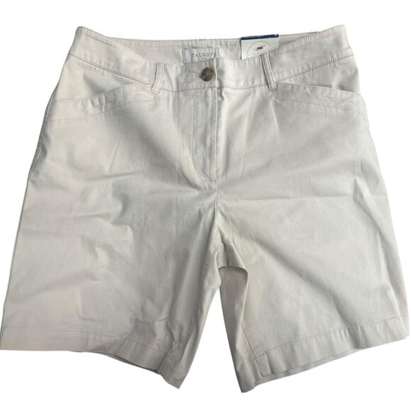 Talbots 7" Weekend Twill Chino Shorts | Womens 6, Tan Khaki NWT - Picture 1 of 11
